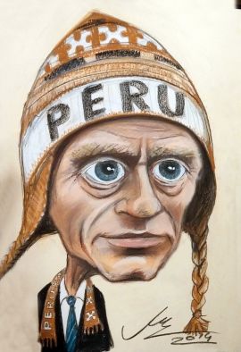 karykatury polityków Donal Tusk - słońce peru