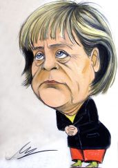 Angela Merkel w karykaturze - karykatury polityków 