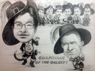 Karykatura jako prezent dla Zarządu Samsunga