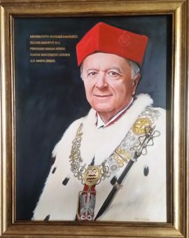 Portret Olejny Rektora Profesora Pawałą Górskiego - Sala Senatu Uniwersytet Medyczny w Łodzi