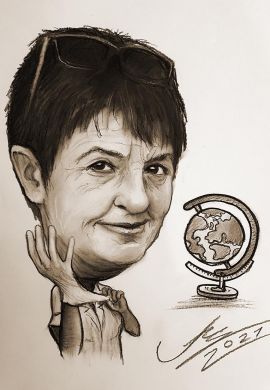 pielęgniarka - karykatua portretowa z fotografii