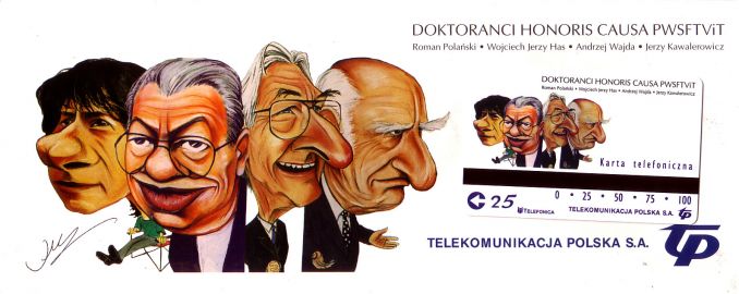 karykatury na zamówienie Telekomunikacji Polskiej - karty telefefoniczne TPSA z karykaturami maku-art