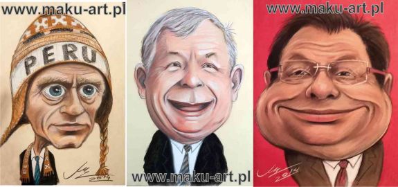 Karykatury polityków Tusk Kaczyński Kalisz