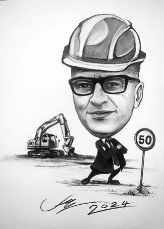 karykatura 50 urodziny humorystyczna prezent