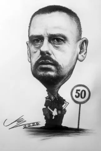 karykatura prezent urodziny 50 jubilat